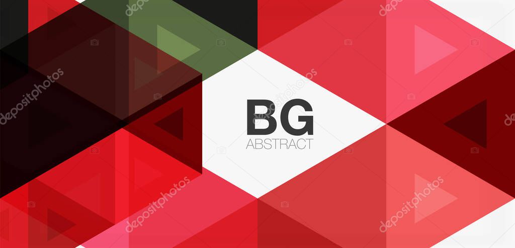 Mosaic triangle pattern abstract background for cover, banner, flyer and poster and other template