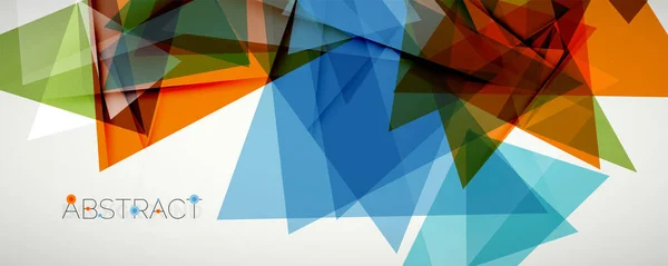Fundo geométrico abstrato. Formas de triângulo de cor. Ilustração vetorial para capas, banners, folhetos e cartazes e outros desenhos — Vetor de Stock
