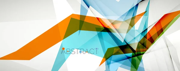Geometrisk abstrakt bakgrund. Färg triangel former. Vektorillustration för omslag, banderoller, flygblad och affischer och annan design — Stock vektor