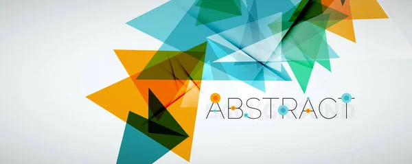 Geometrische abstracte achtergrond. Kleur driehoek vormen. Vector illustratie voor covers, banners, flyers en posters en andere ontwerpen — Stockvector