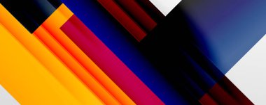 Gölge çizgileri, modern formlar, dikdörtgenler, kareler ve akışkan eğimlere sahip geometrik soyut arkaplanlar. Parlak renkli çizgiler serin arkaplanlar