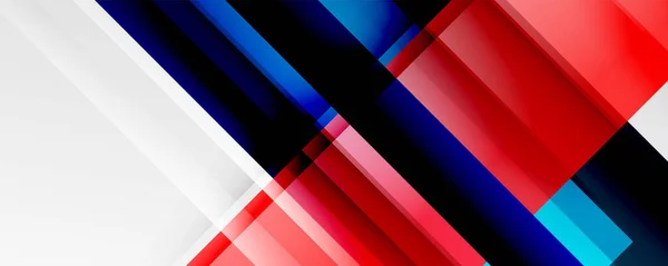 Fondos geométricos abstractos con líneas de sombra, formas modernas, rectángulos, cuadrados y gradientes fluidos. Brillantes rayas de colores frescos telones de fondo — Vector de stock