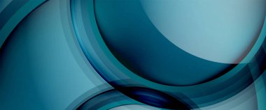 Çemberler ve baloncuklar soyut arka plan. Web pankartı, uygulama veya poster için sıvı yuvarlak şekiller