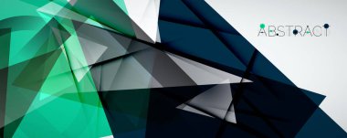 Geometrik soyut arkaplan. Renkli üçgen şekiller. Kapaklar, afişler, el ilanları ve posterler ve diğer tasarımlar için vektör illüstrasyonu