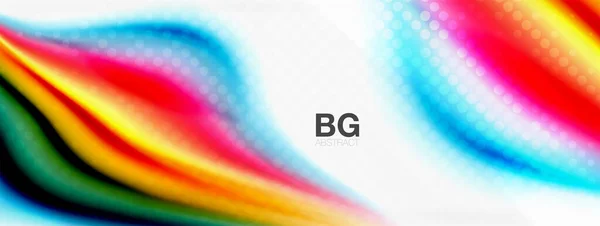 Абстрактний фон. Плавні лінії, розмиті хвилі, смуги веселкового кольору. Векторні ілюстрації для обкладинок, банерів, листівок та плакатів тощо — стоковий вектор