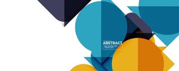Enkla cirklar och trianglar abstrakt bakgrund. Vektorillustration för omslag, banderoller, flygblad och affischer och annan design — Stock vektor