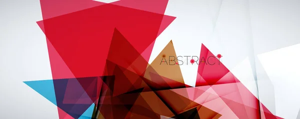 Geometric abstract background. Color triangle shapes. Vector illustration for covers, banners, flyers and posters and other designs — Stock Vector