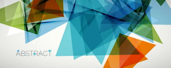 Γεωμετρικό αφηρημένο υπόβαθρο. Χρωματικά τρίγωνα. Εικονογράφηση διανυσμάτων για εξώφυλλα, πανό, φυλλάδια και αφίσες και άλλα σχέδια — Διανυσματικό Αρχείο
