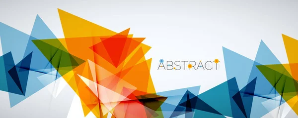 Geometric abstract background. Color triangle shapes. Vector illustration for covers, banners, flyers and posters and other designs — Stock Vector