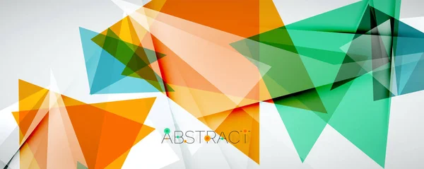 Geometrischer abstrakter Hintergrund. Farbdreieck-Formen. Vektor-Illustration für Covers, Banner, Flyer, Poster und andere Designs — Stockvektor