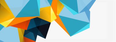 3d mozaik soyut arkaplan, düşük poli şekilli geometrik tasarım