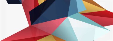 3d mozaik soyut arkaplan, düşük poli şekilli geometrik tasarım