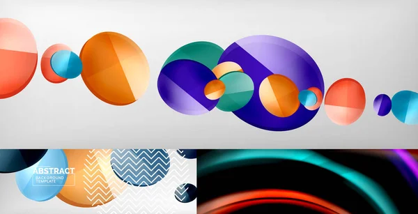 Colección de fondos abstractos geométricos mínimos. Ilustración vectorial para portadas, pancartas, volantes y carteles y otros diseños — Vector de stock