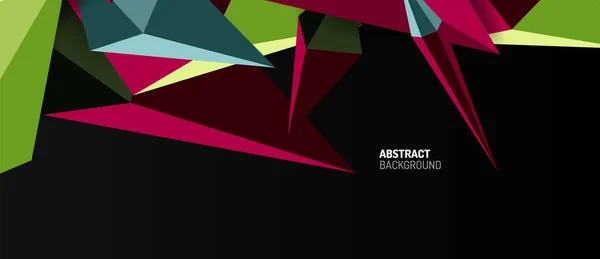 3d baja poli abstracta forma fondo vector ilustración — Vector de stock