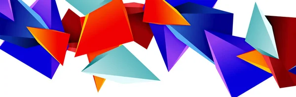Triângulo mosaico abstrato fundo, 3d triangular baixo poli formas. Ilustração vetorial geométrica para capas, banners, folhetos e cartazes e outros —  Vetores de Stock