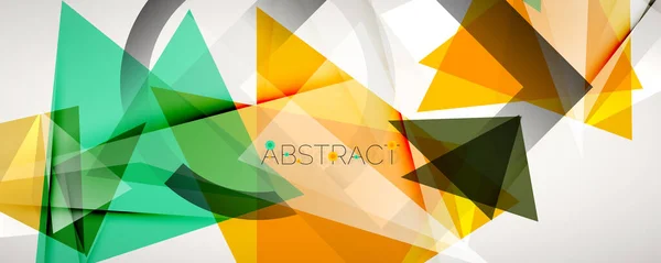 Geometric abstract background. Color triangle shapes. Vector illustration for covers, banners, flyers and posters and other designs — Stock Vector