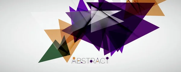 Geometrische abstracte achtergrond. Kleur driehoek vormen. Vector illustratie voor covers, banners, flyers en posters en andere ontwerpen — Stockvector