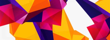 3d mozaik soyut arkaplan, düşük poli şekilli geometrik tasarım