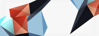 3d mozaik soyut arkaplan, düşük poli şekilli geometrik tasarım