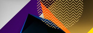 Düşük polyester 3 boyutlu geometrik şekiller, minimum soyut arkaplan. Kapaklar, afişler, el ilanları ve posterler için vektör illüstrasyonları