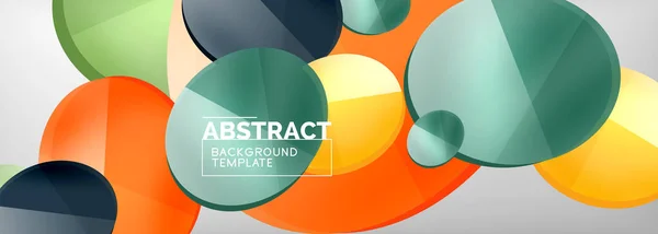 Abstract glanzende ronde vormen vectorachtergrond. Vector futuristische illustratie voor covers, banners, flyers en posters en andere — Stockvector