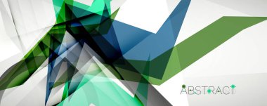 Geometrik soyut arkaplan. Renkli üçgen şekiller. Kapaklar, afişler, el ilanları ve posterler ve diğer tasarımlar için vektör illüstrasyonu