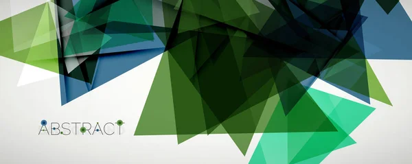 Fondo abstracto geométrico. Formas de triángulo de color. Ilustración vectorial para portadas, pancartas, volantes y carteles y otros diseños — Vector de stock