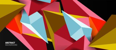 3d düşük poli soyut arka plan vektör çizimi