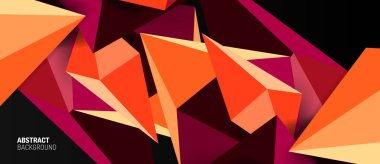 3d düşük poli soyut arka plan vektör çizimi