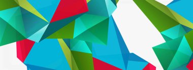 3d mozaik soyut arkaplan, düşük poli şekilli geometrik tasarım