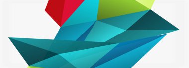 3d mozaik soyut arkaplan, düşük poli şekilli geometrik tasarım