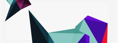 3d mozaik soyut arkaplan, düşük poli şekilli geometrik tasarım