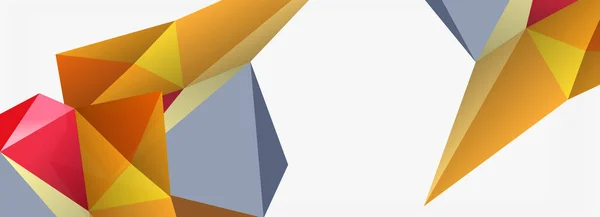 3D马赛克抽象背景，低多形几何设计 — 图库矢量图片