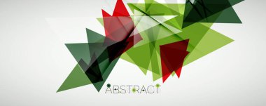 Geometrik soyut arkaplan. Renkli üçgen şekiller. Kapaklar, afişler, el ilanları ve posterler ve diğer tasarımlar için vektör illüstrasyonu