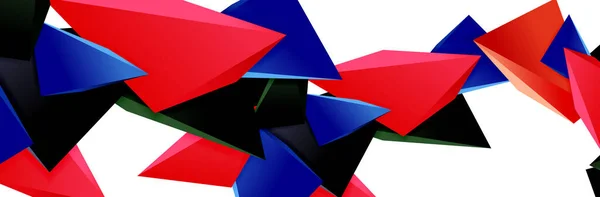 Driehoek mozaïek abstracte achtergrond, 3d driehoekige lage polyvormen. Geometrische vector illustratie voor covers, banners, flyers en posters en andere — Stockvector