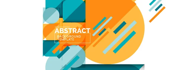 Simple circles and triangles abstract background. Vector illustration for covers, banners, flyers and posters and other designs — Stock Vector