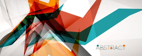 Geometrischer abstrakter Hintergrund. Farbdreieck-Formen. Vektor-Illustration für Covers, Banner, Flyer, Poster und andere Designs — Stockvektor