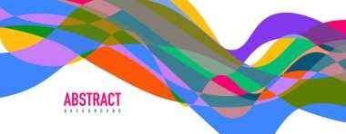 Akışkan dalga renkli soyut arkaplan. Dinamik renkli canlı vektör tasarımı