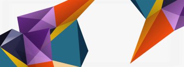 3d mozaik soyut arkaplan, düşük poli şekilli geometrik tasarım