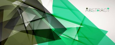 Geometrik soyut arkaplan. Renkli üçgen şekiller. Kapaklar, afişler, el ilanları ve posterler ve diğer tasarımlar için vektör illüstrasyonu