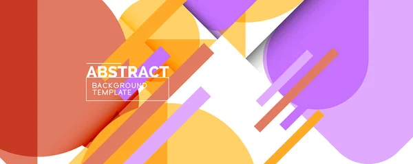 Eenvoudige cirkels en driehoeken abstracte achtergrond. Vector illustratie voor covers, banners, flyers en posters en andere ontwerpen — Stockvector