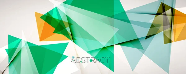 Geometric abstract background. Color triangle shapes. Vector illustration for covers, banners, flyers and posters and other designs — Stock Vector