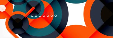 Kapaklar, afişler, el ilanları ve posterler ve diğer şablonlar için çemberler ve çizgiler soyut arkaplan