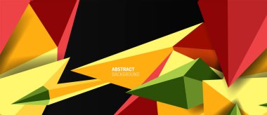 3d düşük poli soyut arka plan vektör çizimi