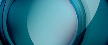 Çemberler ve baloncuklar soyut arka plan. Web pankartı, uygulama veya poster için sıvı yuvarlak şekiller