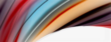 Soyut arkaplan. Pürüzsüz akış çizgileri, bulanık dalgalar, gökkuşağı renk çizgileri. Kapaklar, afişler, el ilanları ve posterler için vektör illüstrasyonları