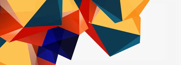 3d mozaïek abstracte achtergronden, lage polyvorm geometrisch ontwerp — Stockvector