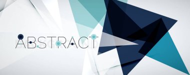 Geometrik soyut arkaplan. Renkli üçgen şekiller. Kapaklar, afişler, el ilanları ve posterler ve diğer tasarımlar için vektör illüstrasyonu