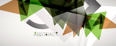 Geometrik soyut arkaplan. Renkli üçgen şekiller. Kapaklar, afişler, el ilanları ve posterler ve diğer tasarımlar için vektör illüstrasyonu