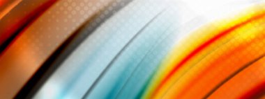 Soyut arkaplan. Pürüzsüz akış çizgileri, bulanık dalgalar, gökkuşağı renk çizgileri. Kapaklar, afişler, el ilanları ve posterler için vektör illüstrasyonları